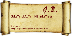 Göndör Mimóza névjegykártya