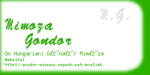 mimoza gondor business card